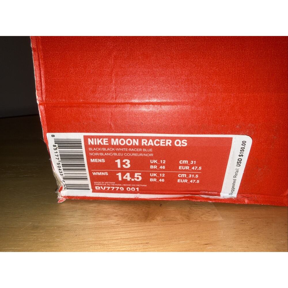 Size 13 - Nike Moon Racer QS Racer Blue BV7779-001 OG BOX & BAG - Picture 12 of 12